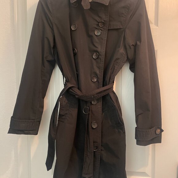 Vintage -Black- Burberry Brit Trench Coat - Picture 5 of 13